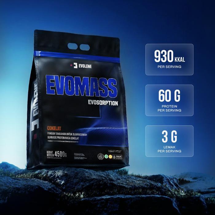 Evomass Evolene 10Lbs - Suplemen Fitness - Suplemen Workout - Mass Gainer Pasti Promo