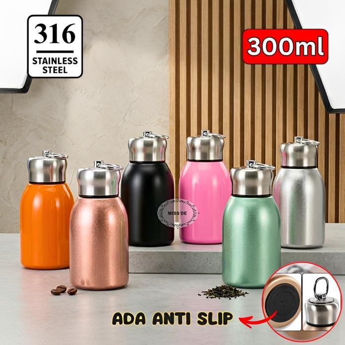 BOTOL MINUM 300ML / TUMBLER MINI STAINLESS STEEL / TUMBLER TRAVEL / BOTOL MINUM KOPI MINI
