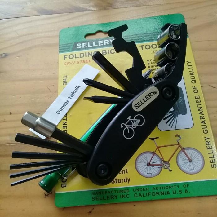 Kunci Sepeda Tools Set Sepeda Sellery Usa Folding Bicycle Tools Set #Gratisongkir