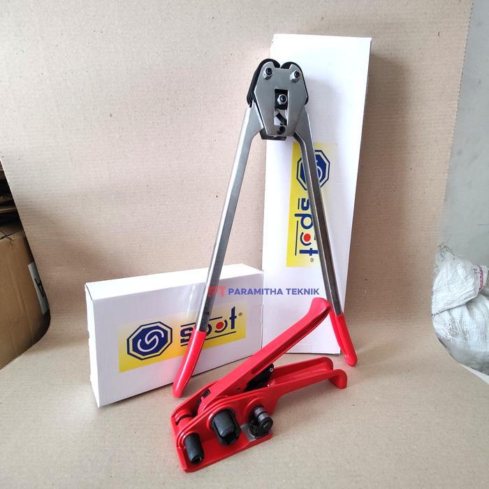 Alat packing manual set mesin straping band tali klem pengikat kardus