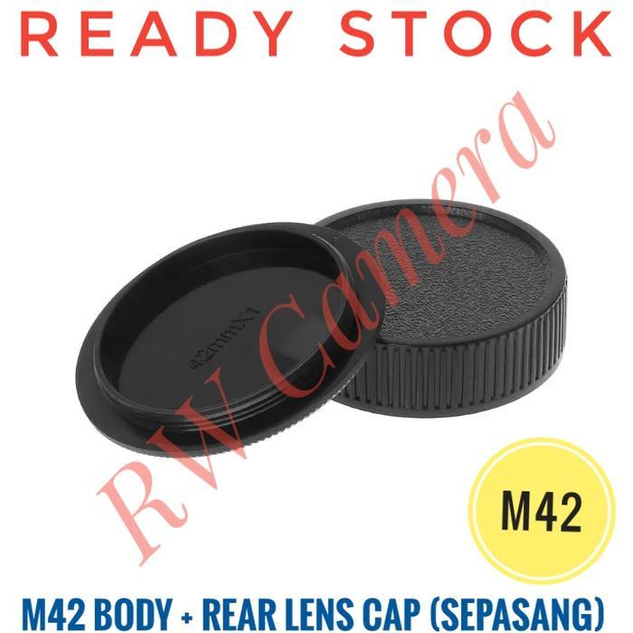 M42 Tutup Body Plus Rear Lens Cap Lensa Belakang Bodi Helios Takumar M42 M 42 *