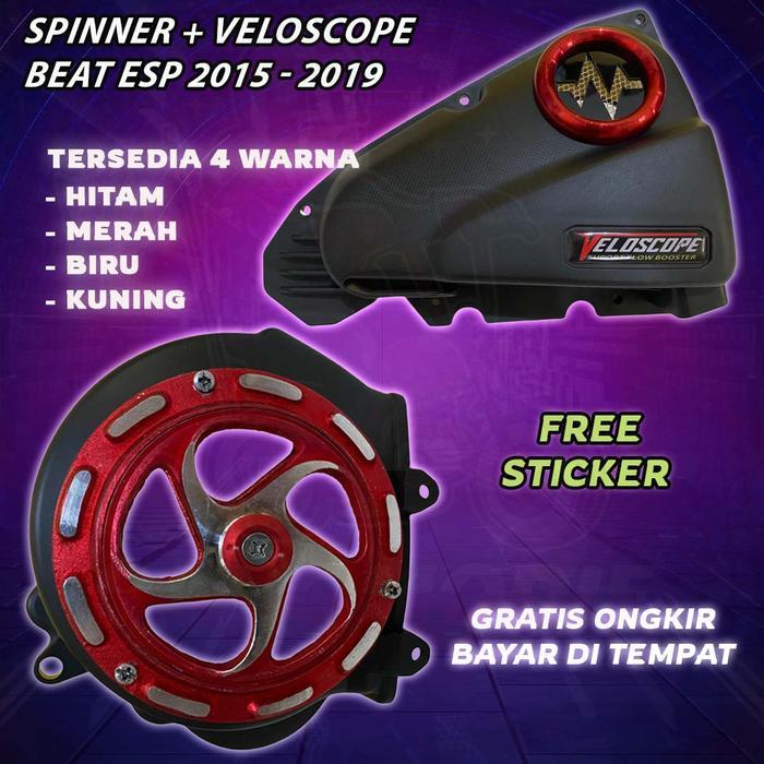PAKET SPINNER + VELOSCOPE BEAT ESP 2015 - 2019 TUTUP FILTER VELOSCOPE BEAT ESP COVER KIPAS SPINNER