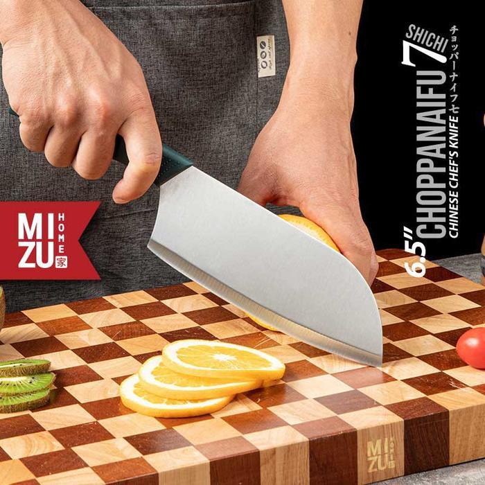 Mizu Choppanaifu-Shichi Chinese Chef'S Knife Chopper Knife Stainless Kitchen Knife Meat Knife Pisau