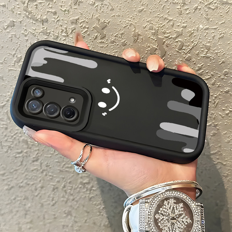 Casing Hp OPPO A74 A95 F19 F19s Case simple smile Comel  Kasing silikon Cesing Ready Stock Kesing So