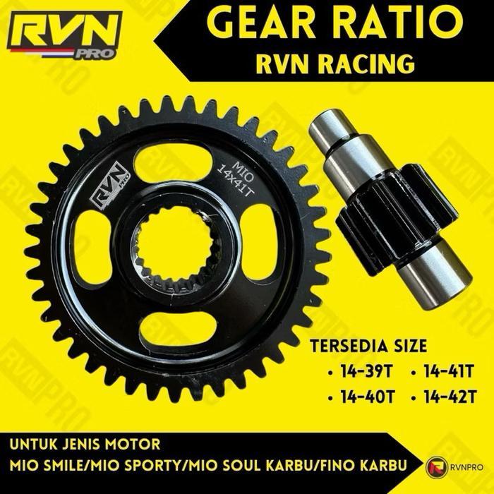 Diskon - Rvn Racing Gear Gigi Ratio Rasio Mio Fino Nuovo Karbu M3 Xride Soul Gt Mio J Gt Mio Z S