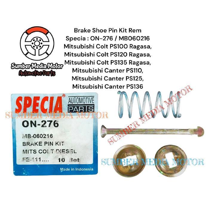 READY PART SPECIA BRAKE SHOE PIN KIT REM ON-276 / MB060216 MITSUBISHI COLT PS100 RAGASA, MITSUBISHI
