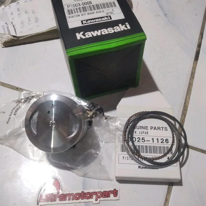 Piston Kit Seher Dan Ring Os Oversize Standar 0 25 50 75 100 Kawasaki Kaze E R Vr Original