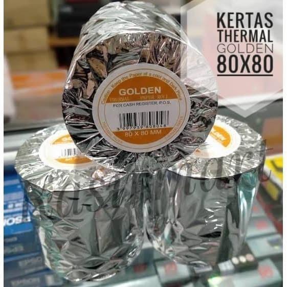 Kertas Thermal / Thermal Paper Roll Golden 80 x 80 mm 