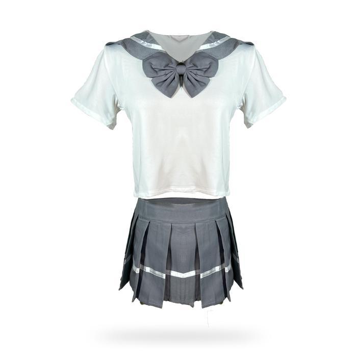 Diskon [ RedPink ] Stelan Lingerie Cosplay Custome Seragam Sekolah Student Jepang Cute Kekinian