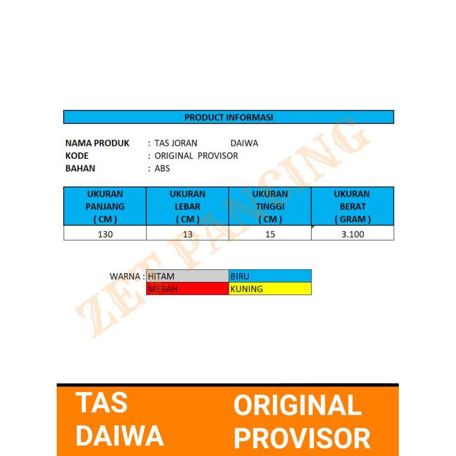 Tas Joran Daiwa Ori Provisor New