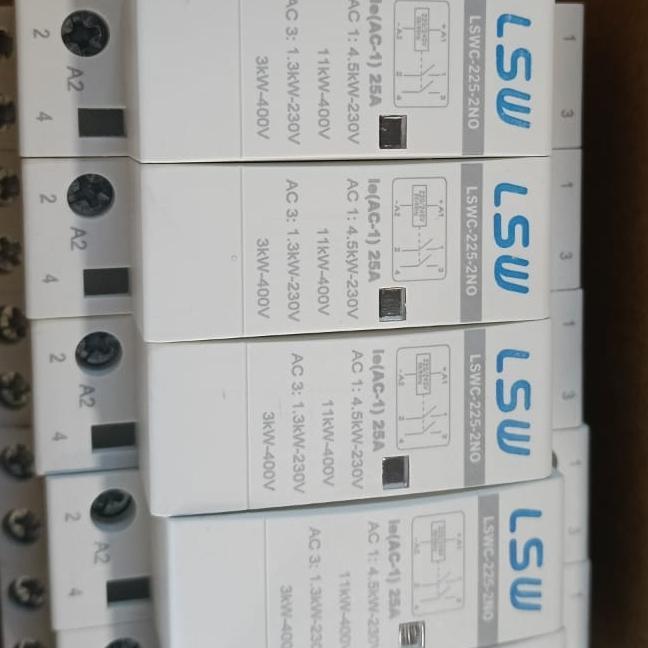 Lsw Kontaktor Din Rail 1Phase 2Pole 25Amper 40Amper / Din Rail Contactor Restock