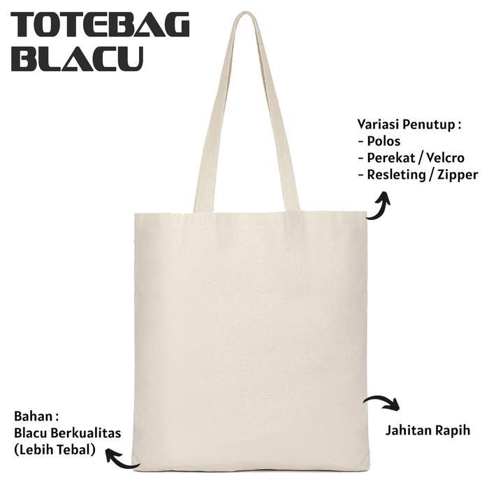 ToteBag Blacu Polos Tas Belanja Kain Goodie Bag Shopping Tote bag