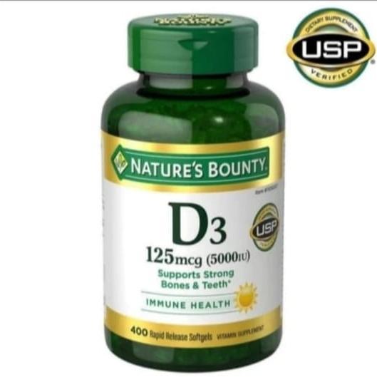 Nature's bounty Vitamin D3 5000 IU 400 sofgels.