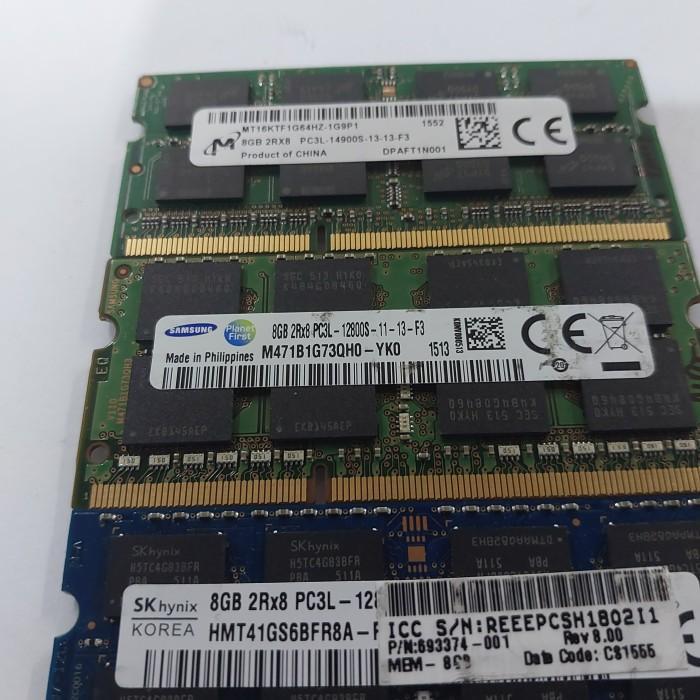 ram memori memory sodimm samsung micron skhynix ddr3L 8gb 12800 ori