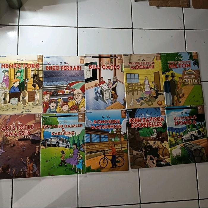 HOT SALE PAKET 10 BUKU - BIOGRAFI ORANG SUKSES - G. WU - (CONRAD NICHOLSON HILTON, ENZO FERRARI,