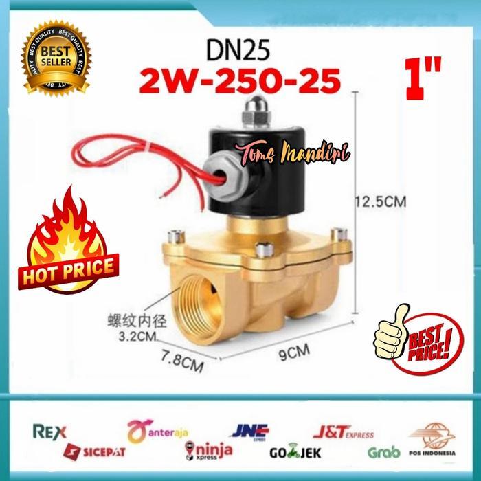 Solenoid Valve 1'' Inch Brass Kuningan 220V Ac 220Ac