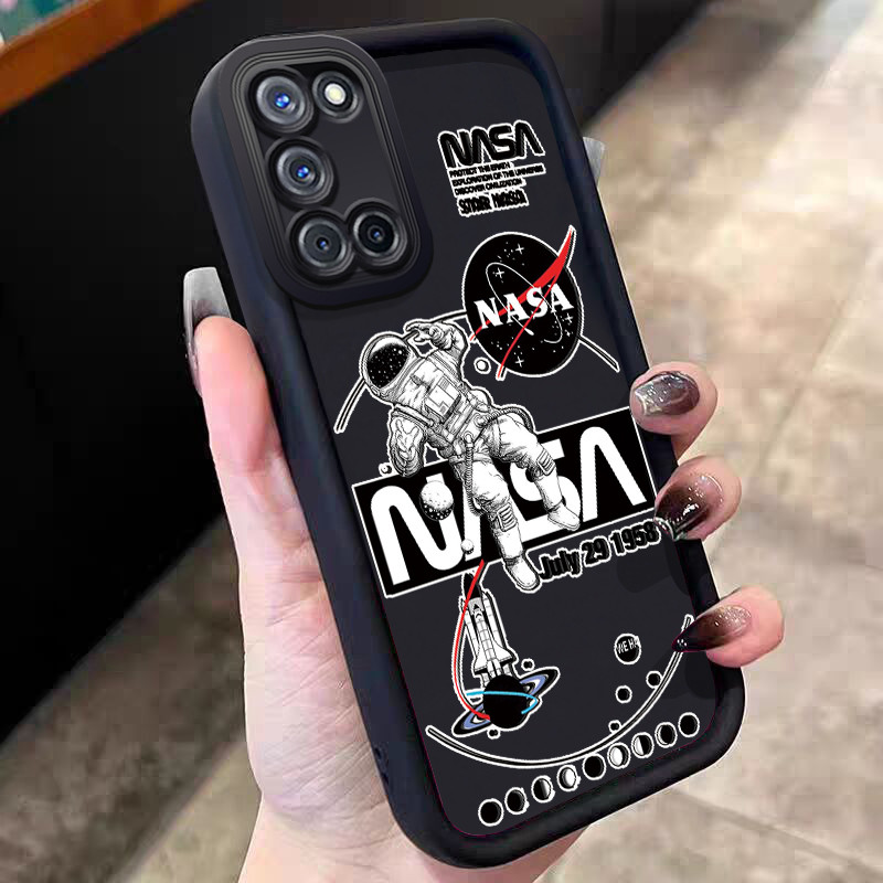 Casing Hp untuk OPPO A52 A72 A92 Case Astronot NASA Kasing silikon Cesing Softcase anak muda Kesing
