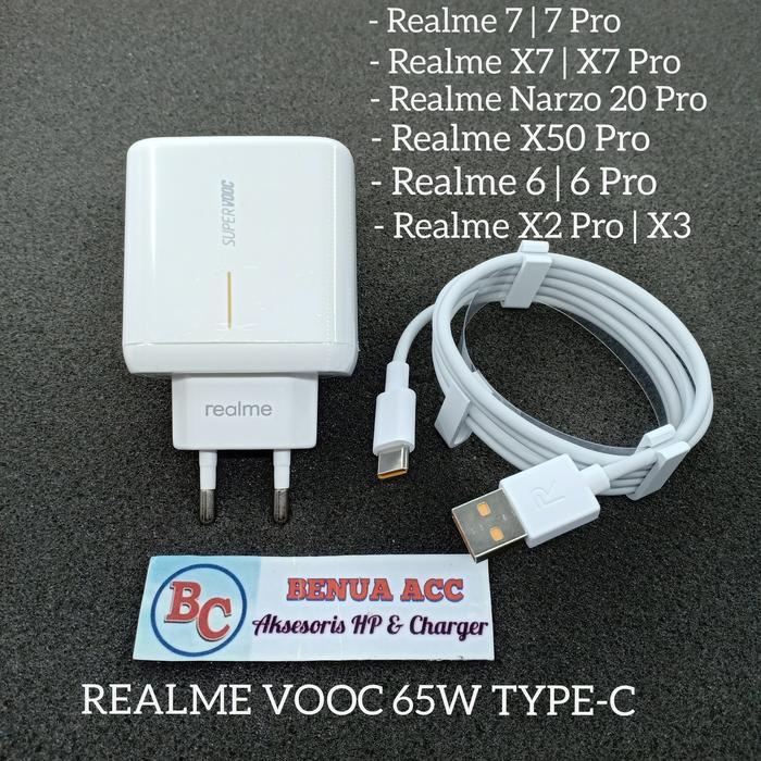 Charger Original Realme Supervooc 65W Type-C Realme 7 7Pro X7 X7Pro Terlaris