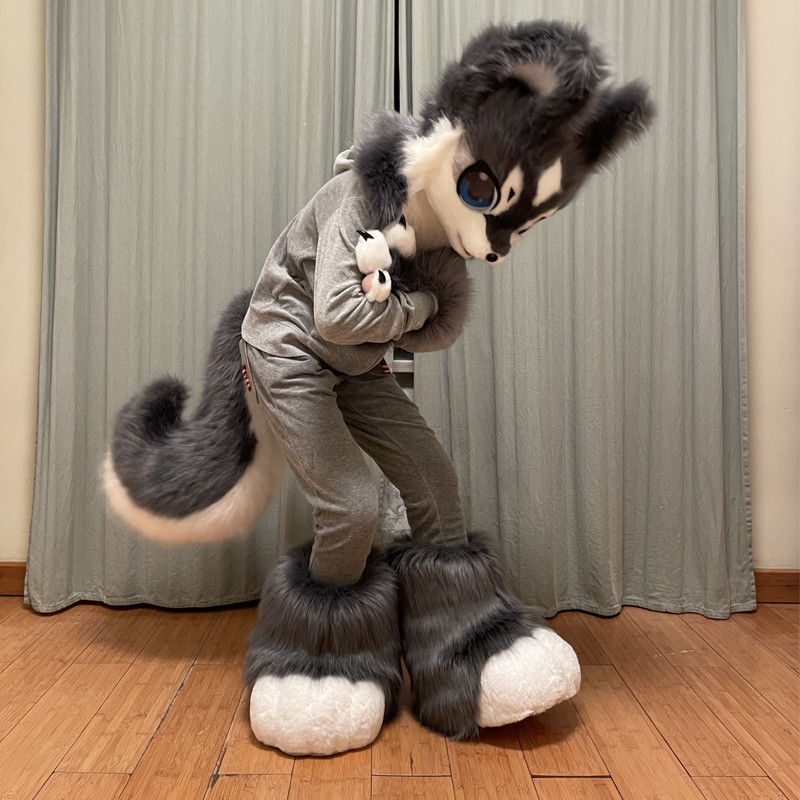 Fursuit head cheap animal head costume cat furry head cute dog head costume Halloween role-playing