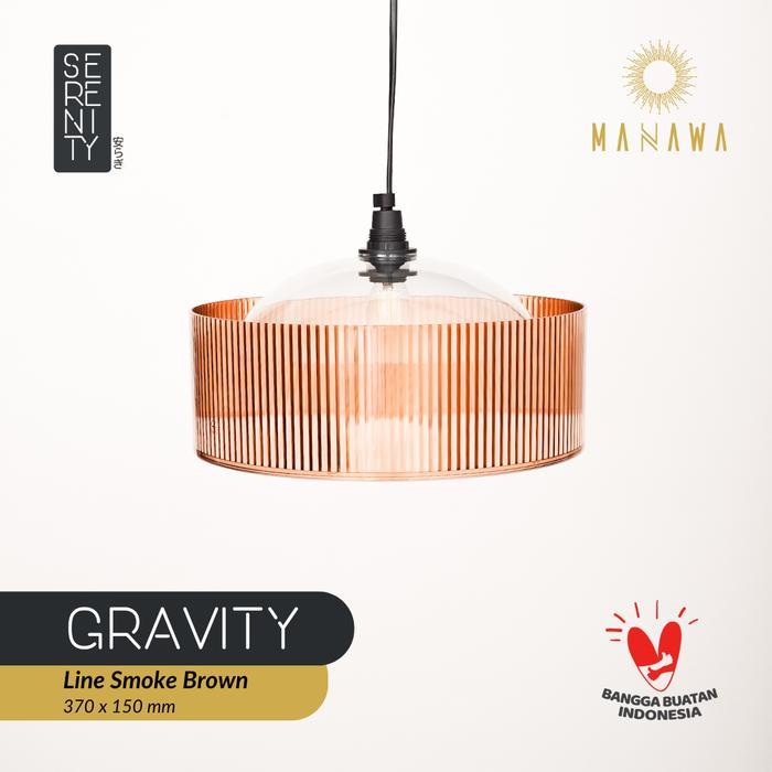 Termurah Lampu Gantung Manawa Gravity Line Smoke Brown