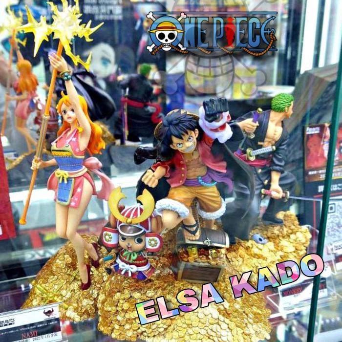 HOT SALE FIGURE ONE PIECE LUFFY CHOPPER ZORO NAMI WT100 DAIKAIZOKU HYAKKEI COIN TERMURAH