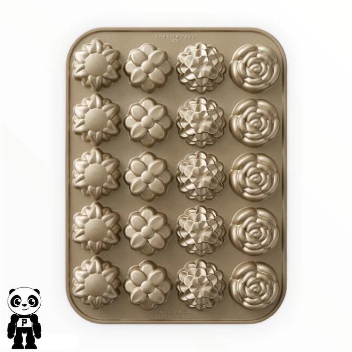 READY Nordic Ware Flower Petit Fours Pan Williams Sonoma Cetakan Kue Aluminium Bentuk Bunga