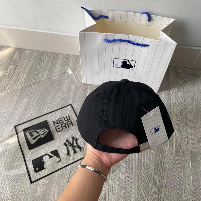 Topi Ny Mlb Cap Full Black Ny Ny #Gratisongkir