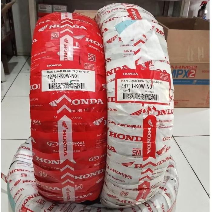 Ban Luar Federal Honda TUBLES 110/80 Ring 14 & 130/70 Ring 13 Ban Depan Belakang ADV 150 160