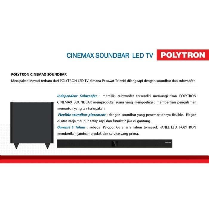 POLYTRON PLD 32B1550 32 INCH LED TV CINEMAX SOUNDBAR