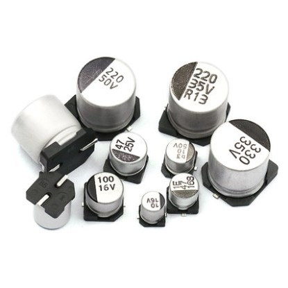 500PCS SMD Electrolytic capacitor aluminum 6.3V 10V 16V 25V 35V 50V 1UF 2.2UF 4.7UF 10UF 47UF 100UF