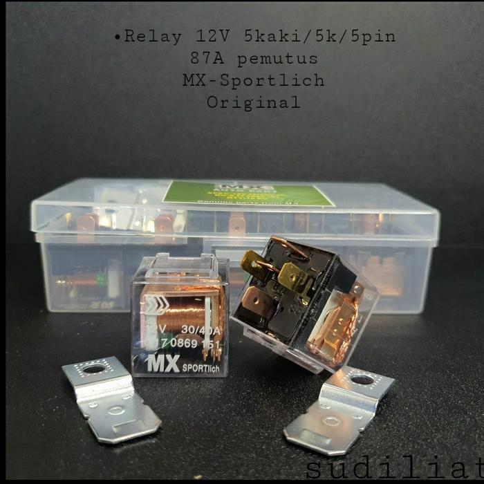 "New" RELAY 12V / RILEY 5KAKI / 5K / 5PIN 87A PEMUTUS MX-SPORTLICH ORIGINAL