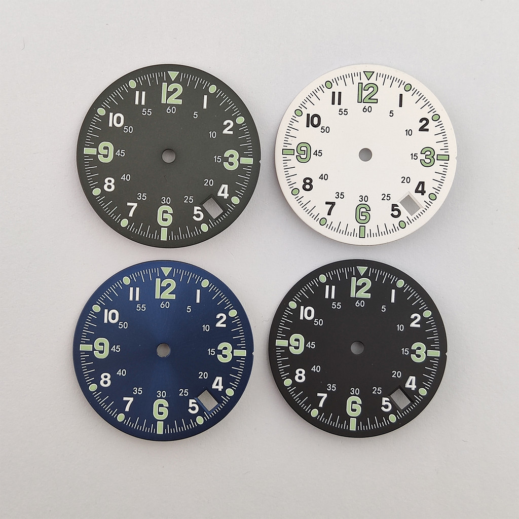28.5MM NH35 dial 4R35/4R36/7S/PT5000 Dial for watch Luminous Date at 4.2 O'clock Number Indexes