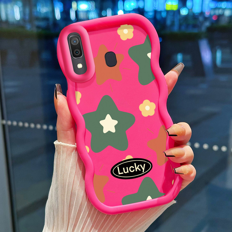 Casing Untuk Samsung A20 A30 M10s Case Casing Hati Hijau ponsel pola HP Cesing lunak Silikon Softcas