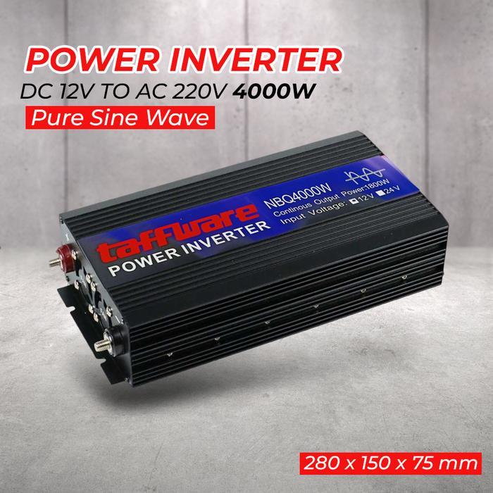 PSW Inverter 4000watt DC ke AC Pure Sine Wave Power Inverter Mobil Pure Sine Wave DC 12V to AC 220V