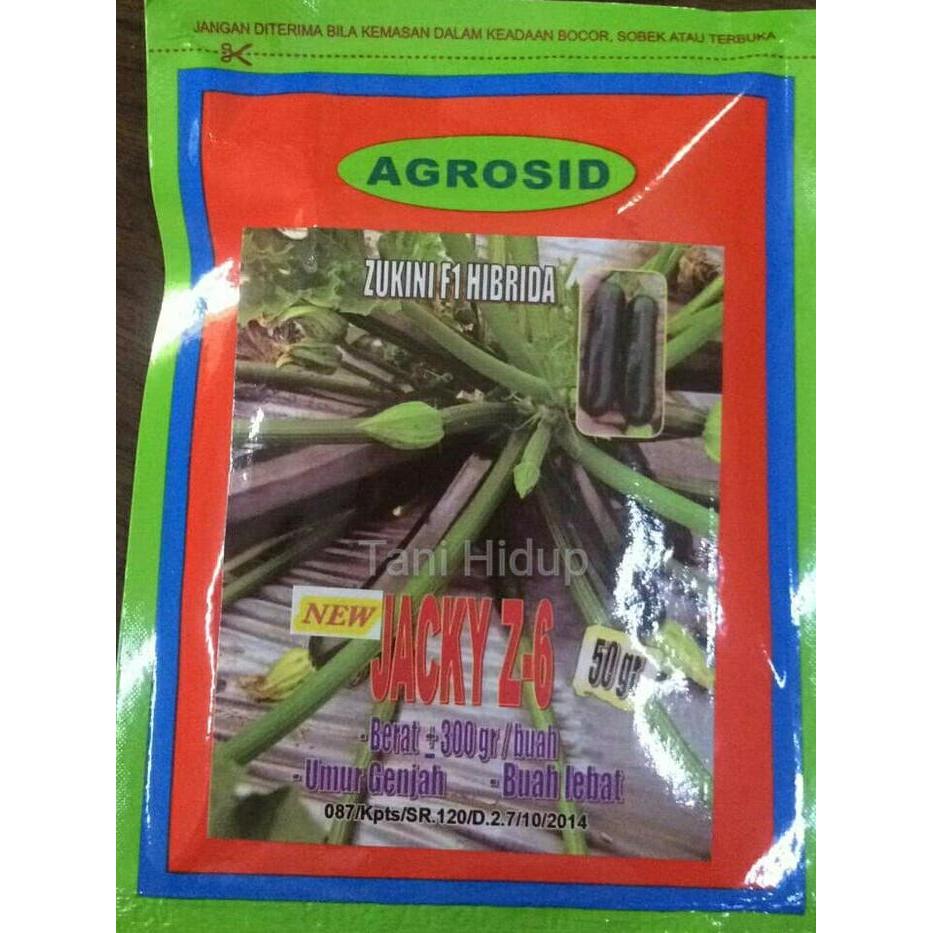 ASLI Benih Zukini Jacky Z-6 kemasan 50 gram - Agrosid READY STOCK