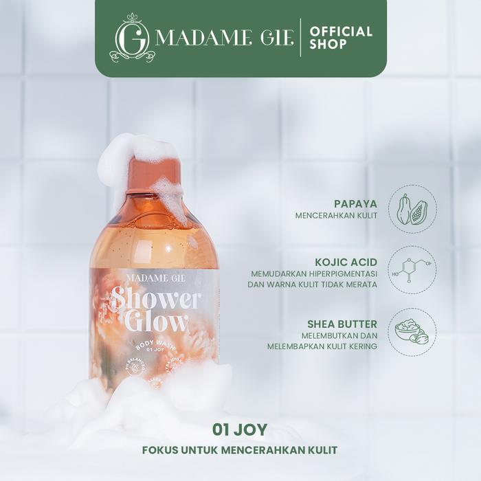 Madame Gie Shower Glow - Sabun Mandi Cair Mencerahkan Kulit dan Ph Balanced Soap Pencerah Tubuh