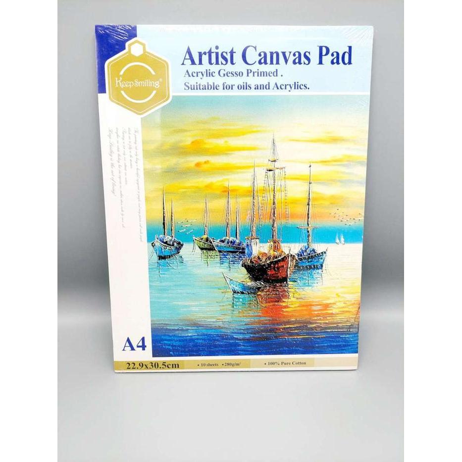 Artist Pad Canvas Pad A4 10 Lembar - Canvas Book - Buku Kanvas Lukis Menggambar Melukis Warna Anak