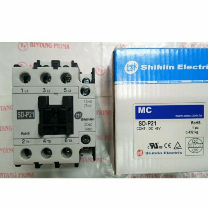 Contactor / Kontaktor Sd-P21 5.5 Kw 3P 32A 48V Dc / 48Vdc Shihlin Premium
