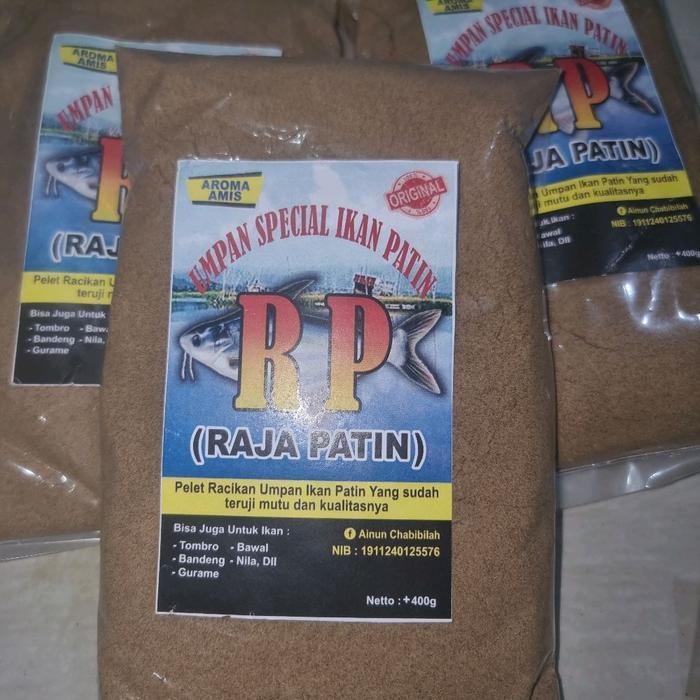 Umpan Pelet(RP Raja Patin )spesial ikan patin berat 400gram anti boncos - Warna RP raja patin