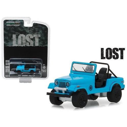 1/64 GREENLIGHT 44810-F 1977 DHARMA JEEP CJ7 LOST HOLLYWOOD SERIES 21