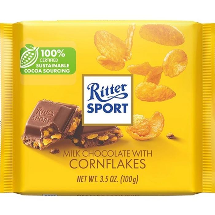 PROMO! Ritter sport corn flake chocolate 100 gr BISA GOSEND!
