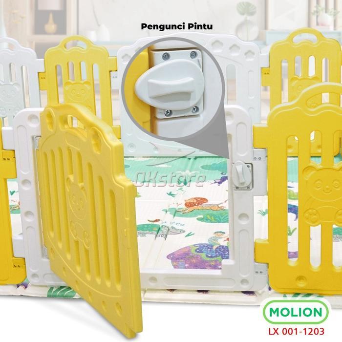 MOLION Pagar Bayi Pagar Anak Pagar Mainan Anak Baby Fance Prosotan Kuda Kudaan Playpen Bahan Plastik