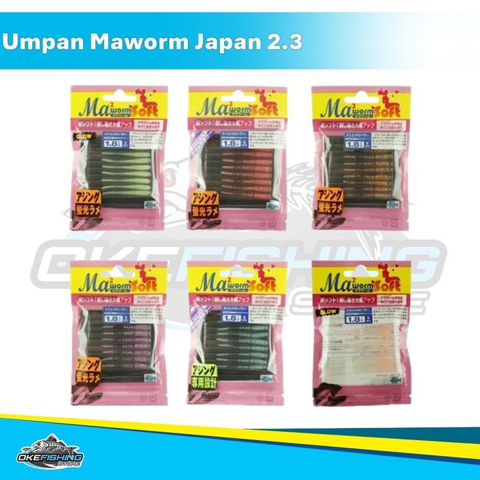 Terlaris Umpan Pancing Soft Lure Maworm Japan 1.8" Floating Cocok Casting Muara & Sungai