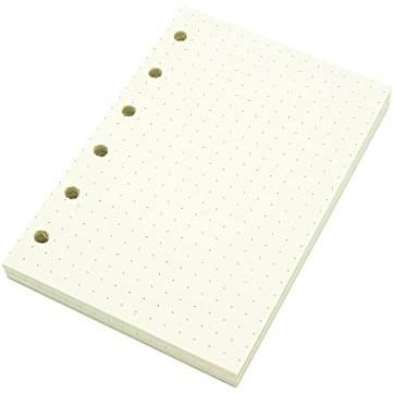Refill Isi Buku Binder Ukuran A7 Vintage Brown dan White - Isi Binder A7 Polos 6 Lubang - Isi Binder