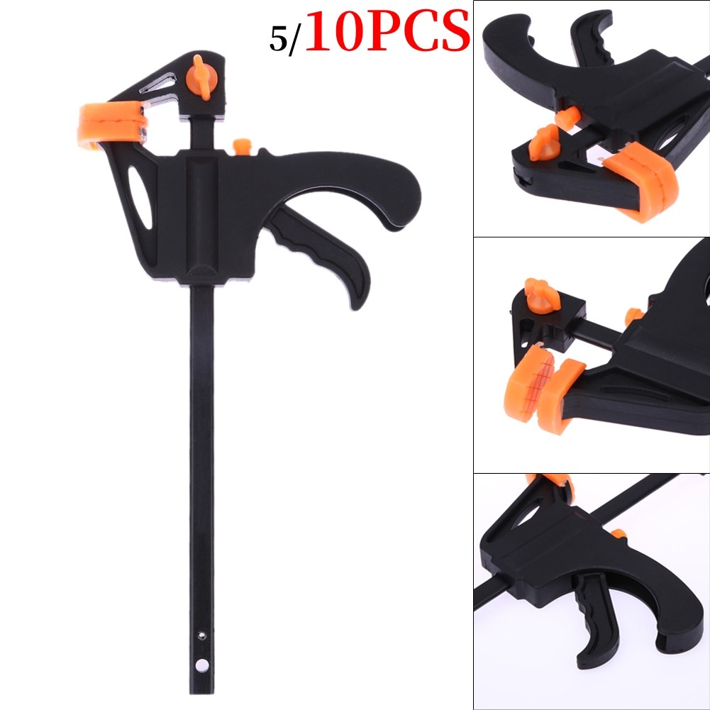 5/10PCS Woodworking Clamps Fixed Type Quick Ratchet Release Speed Extruded Nylon Work Bar Kit Spread