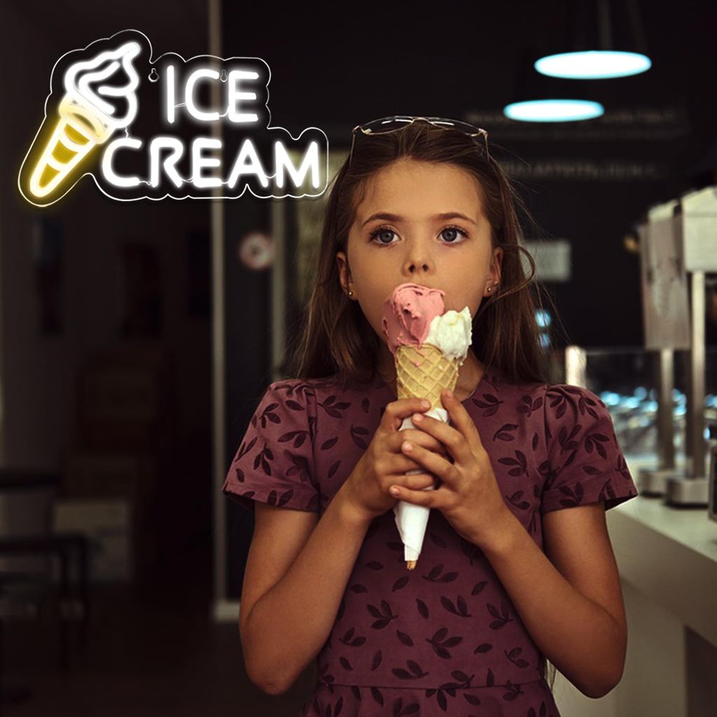 Ice Cream Neon Sign Mike Shakes Neon Signs For Wall Decor Drink Neon Led Lights Art Light Up Sign