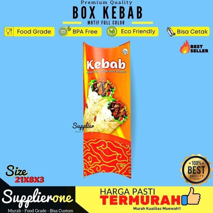 Kemasan Kebab 50 Pcs / Dus Kebab / Box Kebab / Wadah Kebab / Kantong Kebab