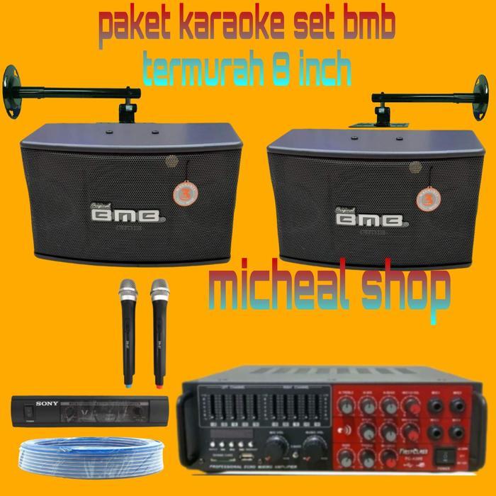paket sound system karaoke set BMB 8in