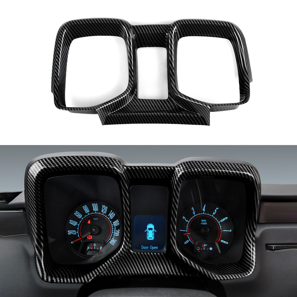 ABS Car Dashboard Display Screen Cover Carbon Fiber Interior Sticker For Chevrolet Camaro ZL1