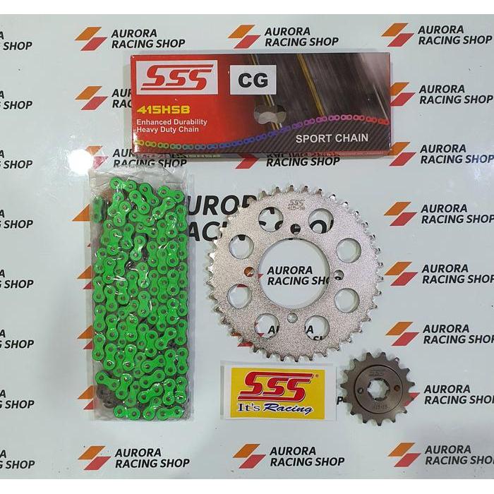 Gear Set Sss Rx King & Rantai Sss 415 Hsb Colour Series